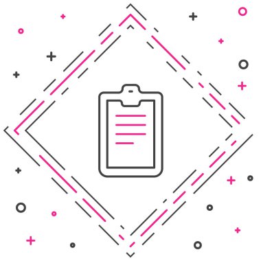 Beyaz arka planda izole edilmiş çizgi psikoloji test simgesi. Renkli taslak konsepti. Vektör.