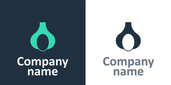 Logotype Garlic Icon Isolated Logotype Background Logo Design Template Element — Stock Vector