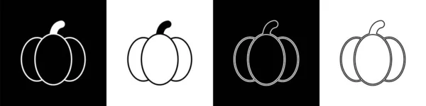 Set Pumpkin Icon Isolation Setzen Sie Den Hintergrund Frohe Halloween — Stockvektor