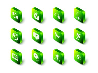 Katlanmış haritayı konum işaretleyicisi Toll yol trafiği Radar Harita rozeti ve insan simgesi ile ayarla. Vektör.