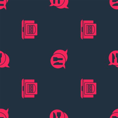 Çevrimiçi hamburger siparişi ver ve kafe ile restoranın yerini kusursuz bir şekilde ayarla. Vektör.