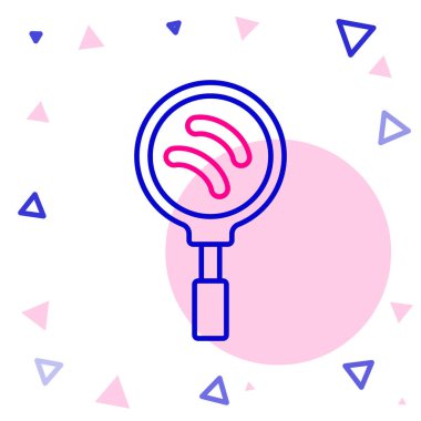 Hattı Kızartma simgesi beyaz arkaplanda izole edildi. Kızartma veya kızartma gıda sembolü. Renkli taslak konsepti. Vektör.