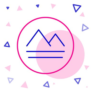 Simya simgesinin Dünya çizgisindeki elemanı beyaz arkaplanda izole edilmiş. Temel mistik elementler. Renkli taslak konsepti. Vektör