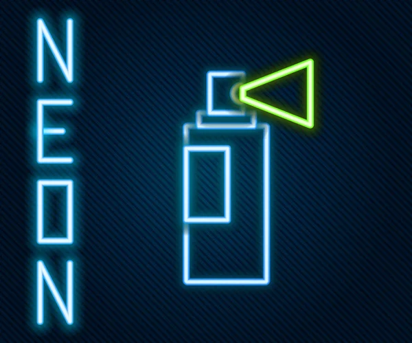 Glödande Neon Line Parfym Ikon Isolerad Svart Bakgrund Färgstarkt Skisskoncept — Stock vektor