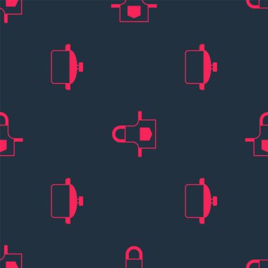 Mutfak önlüğünü ve tencereyi pürüzsüz desene ayarlayın. Vektör