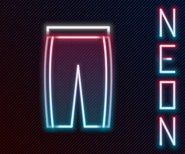 Leuchtende Neon Linie Golf Hose Symbol Isoliert Auf Schwarzem Hintergrund — Stockvektor