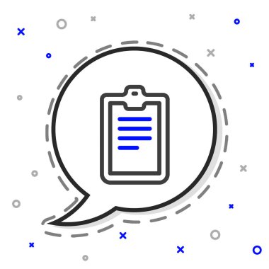 Beyaz arka planda izole edilmiş çizgi psikoloji test simgesi. Renkli taslak konsepti. Vektör