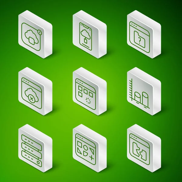 Satır Kırık dosya, Farklı dosyalar, Bulut teknolojisi veri transferi, Yükleme penceresi, Başarısız Erişim Bulut depolama, Sunucu, Veri, Web Sunucu ve Analiz simgesi. Vektör