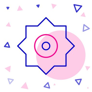 Düşen yıldız simgesi beyaz arkaplanda izole edildi. Göktaşı, göktaşı, kuyruklu yıldız, asteroid, yıldız ikonu. Renkli taslak konsepti. Vektör