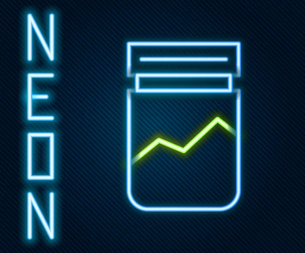 Zářící Neonová Linka Plastový Sáček Ikonou Drogy Izolované Černém Pozadí — Stockový vektor