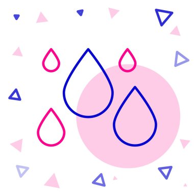 Çizgi Su bırakma simgesi beyaz arkaplanda izole edildi. Renkli taslak konsepti. Vektör İllüstrasyonu.