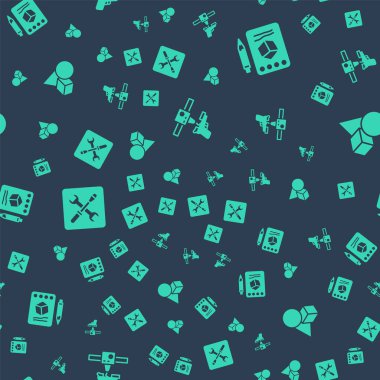 3D yazıcı silahı, kağıda çizim, ayar ve temel geometrik şekilleri pürüzsüz desen üzerine ayarla. Vektör