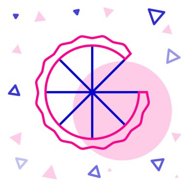 Beyaz arka planda izole edilmiş ev yapımı turta simgesi. Renkli taslak konsepti. Vektör