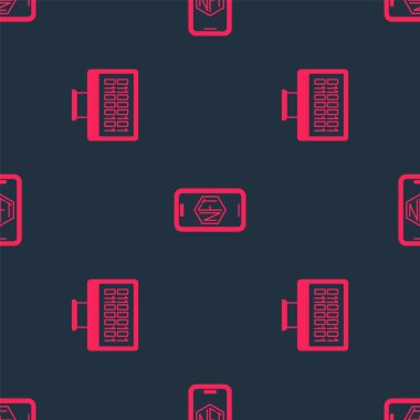 İkili kod ve mobil uygulamayı, kusursuz desen üzerine kurun. Vektör.