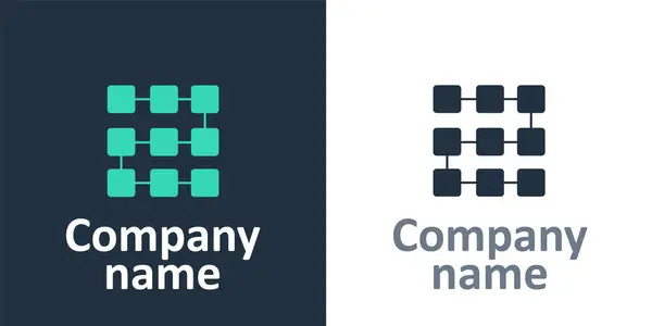 Logotipo Nft Blockchain Icona Della Tecnologia Isolata Sfondo Bianco Gettone — Vettoriale Stock