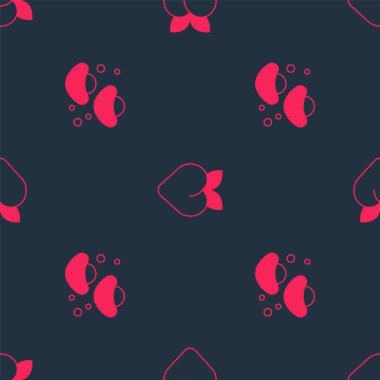 Çin fal kurabiyesi ve şeftalili şeftali nektarini pürüzsüz desene ayarlayın. Vektör