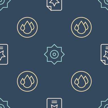 Yıldız takımyıldızı burcunu, su damlasını ve kayan yıldızı düzgün bir şekilde ayarla. Vektör