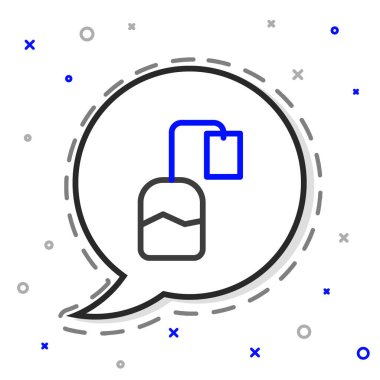 Çay poşeti simgesi beyaz arkaplanda izole edildi. Renkli taslak konsepti. Vektör