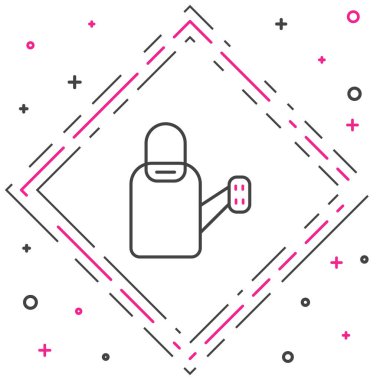 Çizgi Sulama kutusu simgesi beyaz arkaplanda izole edildi. Sulama sembolü. Renkli taslak konsepti. Vektör