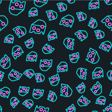 Çizgi Peynir simgesi siyah arkaplanda izole edilmiş. Vektör