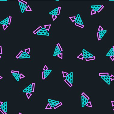 Altın külçeli çizgi finans grafik okları siyah arkaplanda izole edilmiş pürüzsüz desen. Finansal başarı kavramı. Altın yatırım konsepti. Vektör