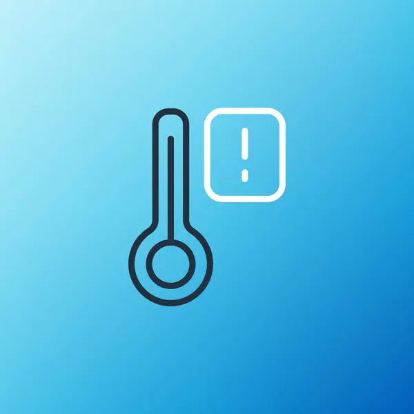 Line Sauna Thermometer Icon Isolated Blue Background Sauna Bath Equipment — Stock Vector