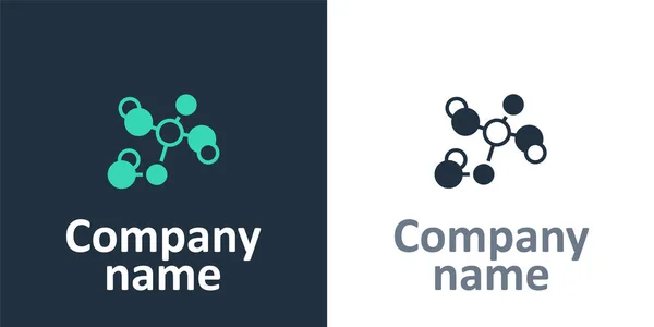 Logotype Kémiai Képlet Ikon Elszigetelt Fehér Alapon Absztrakt Hatszög Innováció — Stock Vector