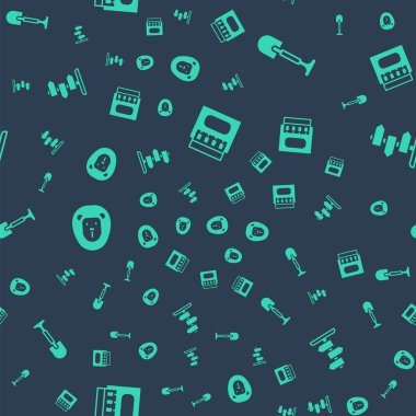 Kibrit kutusu ve kibritler, Kürek, Vahşi Aslan ve Yol trafik işaretini pürüzsüz desene ayarlayın. Vektör