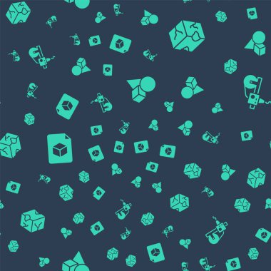 Temel geometrik şekilleri, Isometric küp, dosya ve 3D yazıcıyı pürüzsüz desen üzerine ayarla. Vektör