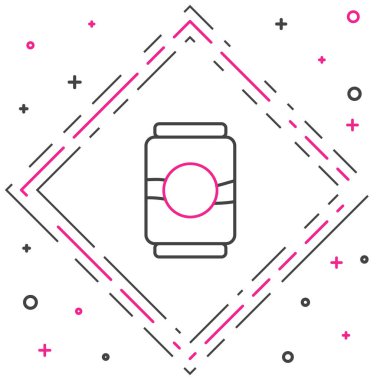 Çizgi Birası simgesi beyaz arkaplanda izole edilebilir. Renkli taslak konsepti. Vektör