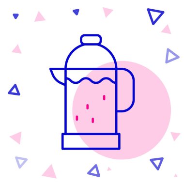 Fransız basın simgesi beyaz arkaplanda izole edildi. Renkli taslak konsepti. Vektör