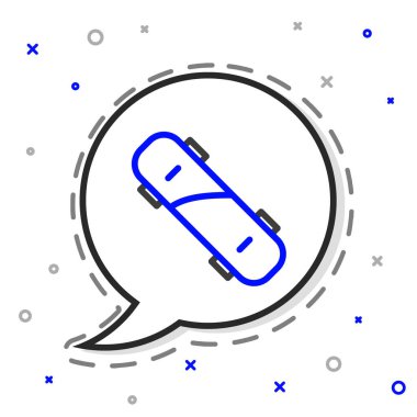 Pirinç muşta simgesi beyaz arkaplanda izole edildi. Renkli taslak konsepti. Vektör