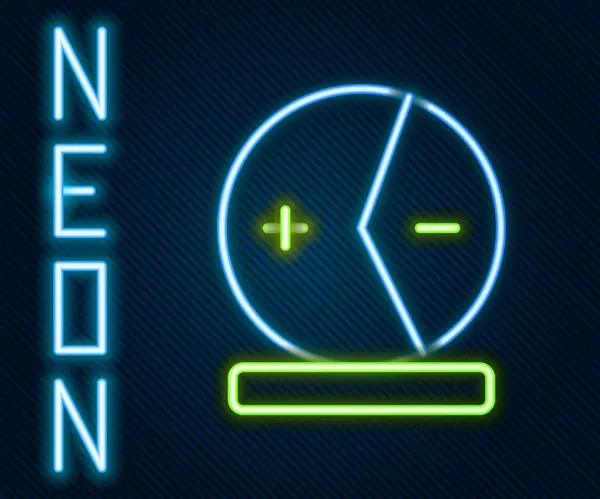 Świecąca Neonowa Ikona Atom Odizolowana Czarnym Tle Symbol Nauki Edukacji — Wektor stockowy