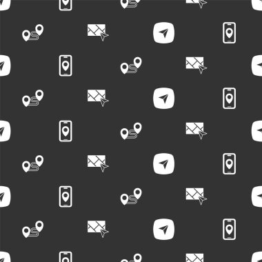 Şehir haritası navigasyonu, şehir, güzergah konumu ve kusursuz desen bilgisini ayarla. Vektör