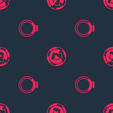 Altın yüzük ve Kadim sikkesini kusursuz desene ayarla. Vektör