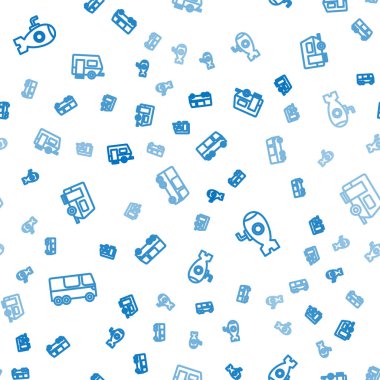 Otobüs, denizaltı ve karavan karavanlarını sorunsuz bir şekilde ayarlayın. Vektör