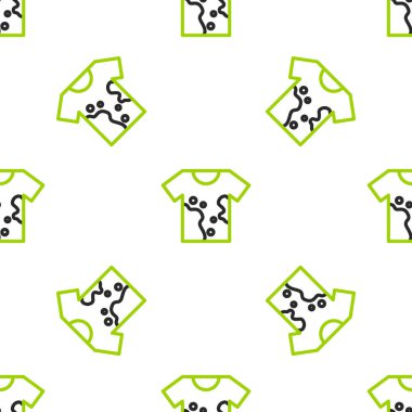 Line Dirty tişört simgesi beyaz arkaplanda izole edilmiş kusursuz desen. Vektör.