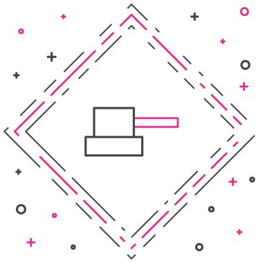 Çizgi spreyi beyaz arkaplanda izole edilmiş başlık simgesini tıkayabilir. Renkli taslak konsepti. Vektör