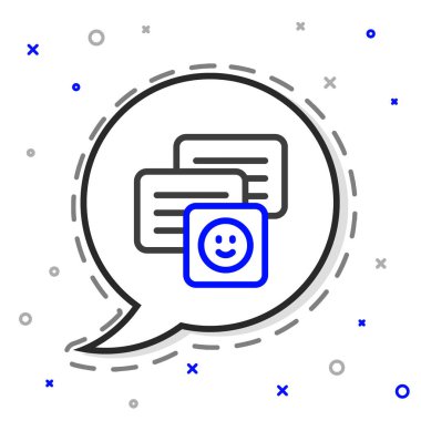 Dizüstü bilgisayardaki yeni sohbet mesajları bildirimi beyaz arkaplanda izole edildi. Smartphone sohbet mesajları konuşma baloncukları. Renkli taslak konsepti. Vektör