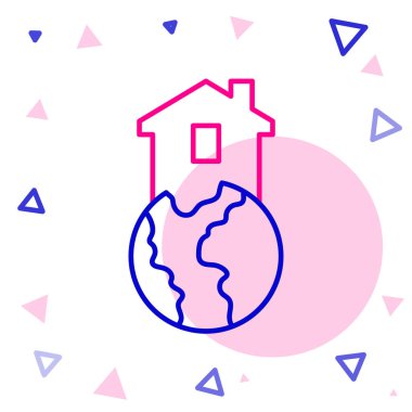 Beyaz arka planda izole edilmiş evsiz ikonu barınağı. Acil durum evleri, evsiz dilenciler ve insanlar için geçici ikametgah. Renkli taslak konsepti. Vektör