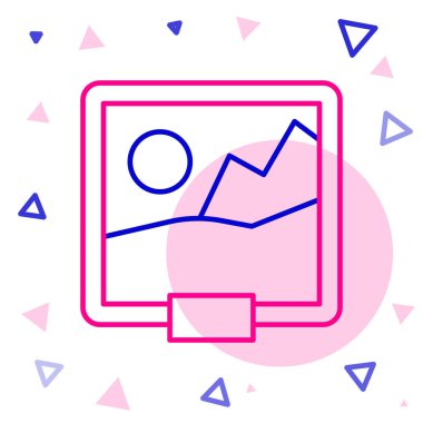 Çizgi Resim simgesi beyaz arkaplanda izole edildi. Renkli taslak konsepti. Vektör