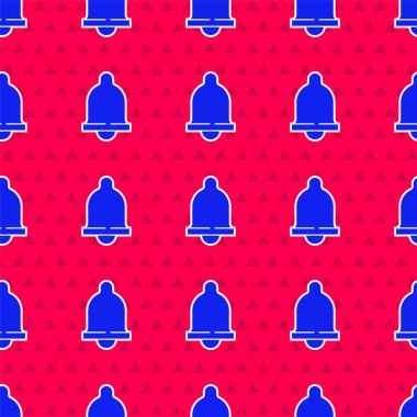Mavi Hareket sensör simgesi kırmızı arkaplanda izole edilmiş pürüzsüz desen. Vektör.