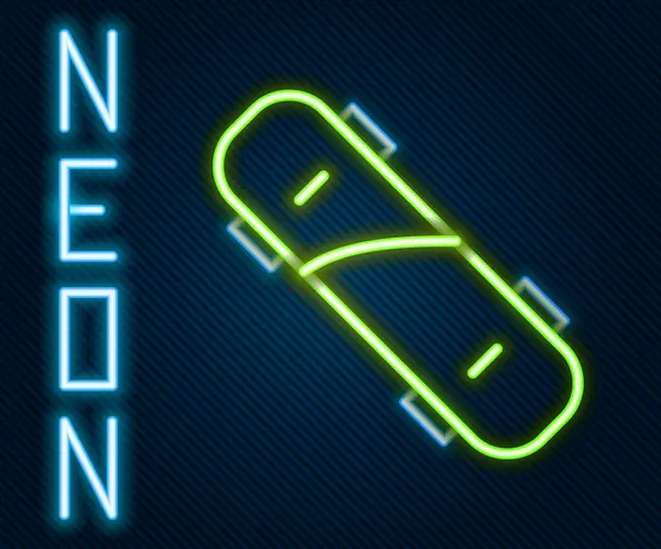 Glödande Neon Line Mässing Knogar Ikon Isolerad Svart Bakgrund Färgstarkt — Stock vektor