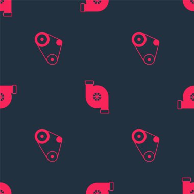 Zamanlama kemeri kiti ve otomotiv turbo şarj cihazını kusursuz desene ayarlayın. Vektör