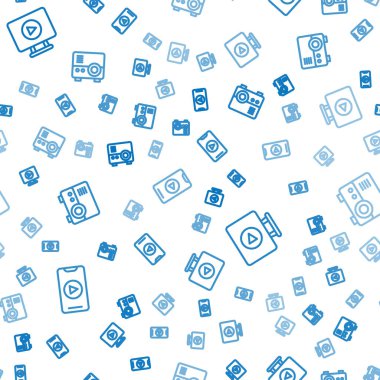 Satır Çevrimiçi oyun videosu ve Medya projektörünü pürüzsüz desen üzerine ayarla. Vektör