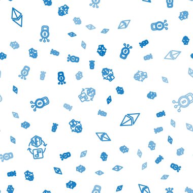 NFT Dijital Şifreleme Sanatı, Ethereum ETH ve Siber Güvenlik hattını kusursuz desene ayarlayın. Vektör