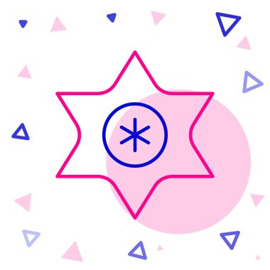 Düşen yıldız simgesi beyaz arkaplanda izole edildi. Göktaşı, göktaşı, kuyruklu yıldız, asteroid, yıldız ikonu. Renkli taslak konsepti. Vektör