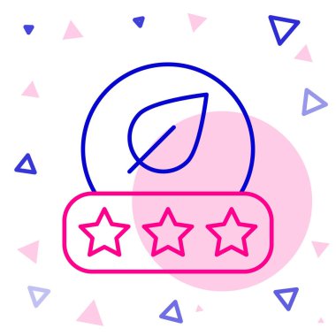 Çay yaprağı simgesi beyaz arkaplanda izole edildi. Çay yaprakları. Renkli taslak konsepti. Vektör