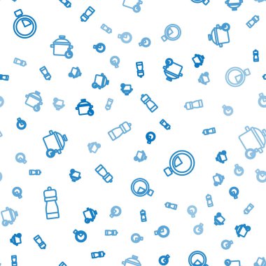 Çizgiyi Pepper, Kronometre ve Tencere 'yi kusursuz bir şekilde ayarla. Vektör