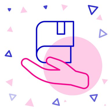 Satır Defteri bağış simgesi beyaz arkaplanda izole edildi. Renkli taslak konsepti. Vektör